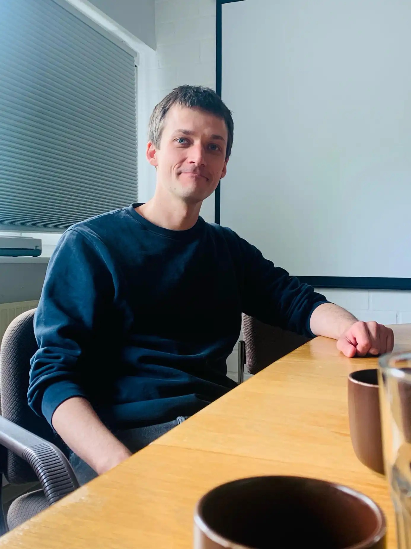 Helge Schritt in seinem Büro