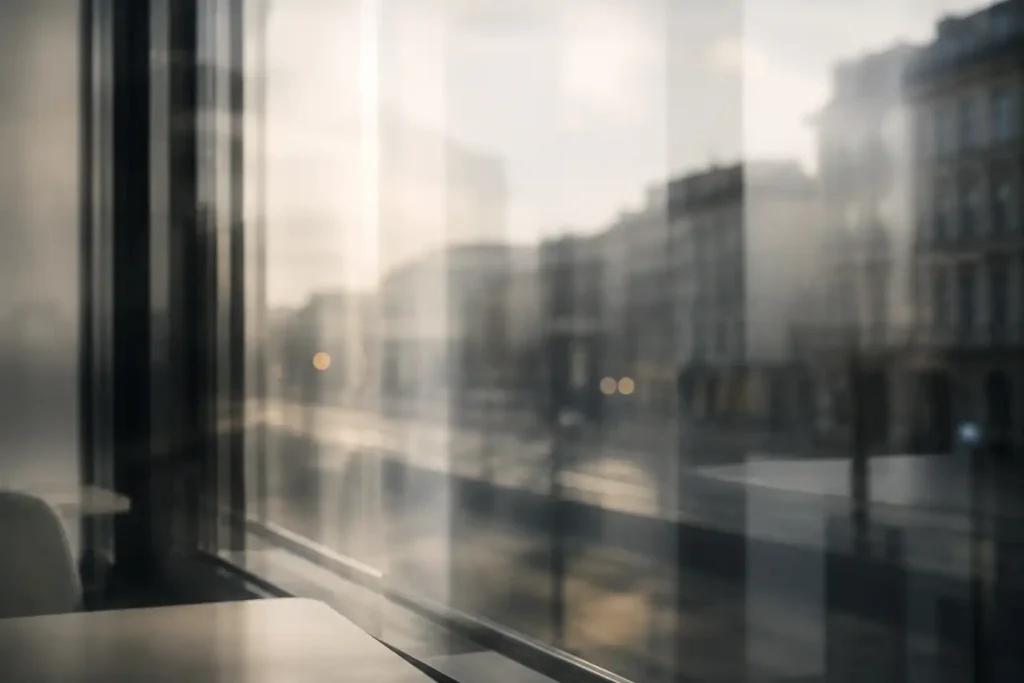 Bild 3 Verblasste urbane Reflexionen im Fenster